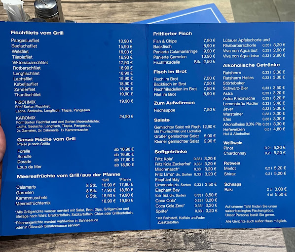 Karo Fisch menu 7