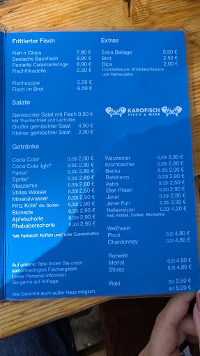 Karo Fisch menu 3