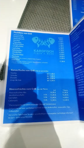 Karo Fisch menu 1
